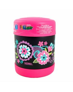 Thermos Funtainer Stainless Steel Food Jar -Black Floral -29