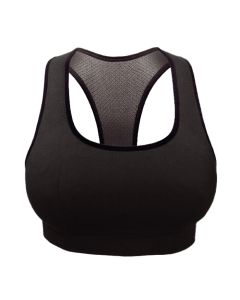 SEAMLESS BRA BLACK/ GREY